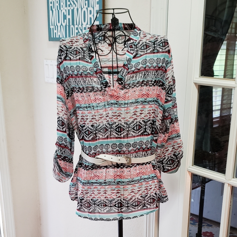 Multi color Aztec Blouse